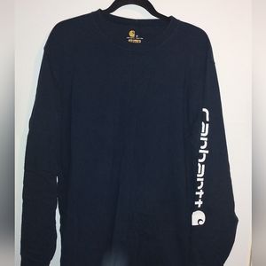 Carhartt Men's Heavyweight Shirt With Logo on Sleeve Size Medium